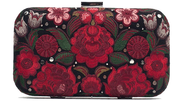 Zara embroiled flower clutch