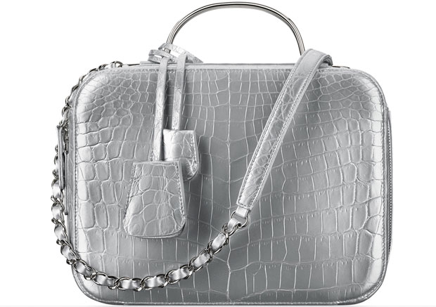 Chanel ss 2016 vanity case metallic croc