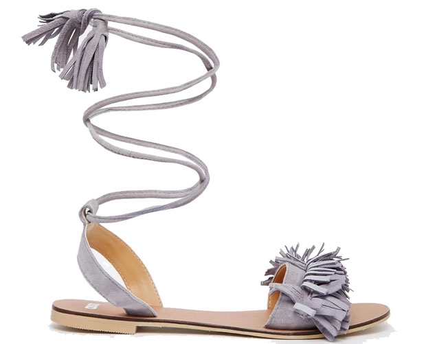 ASOS lilac fringed sandals