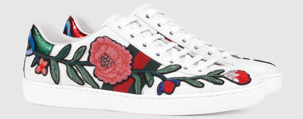 Gucci sneakers white flowers