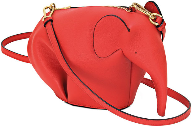 Loewe Elephant bag red