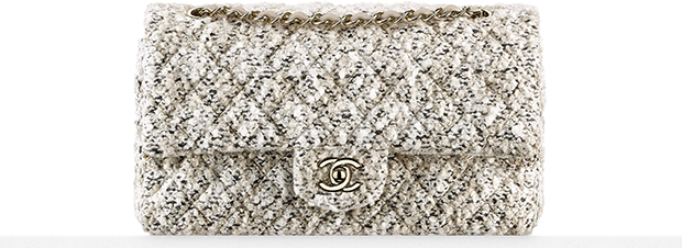 Chanel Pre-fall winter 2016 flap bag tweed beige gold