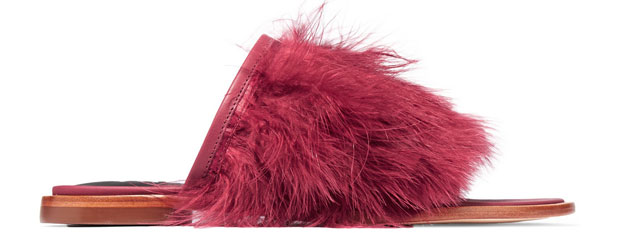 Tibi Jack feather sandals