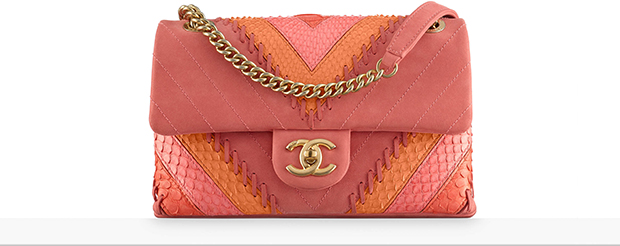 Chanel Cruise Cuba flap bag pink python