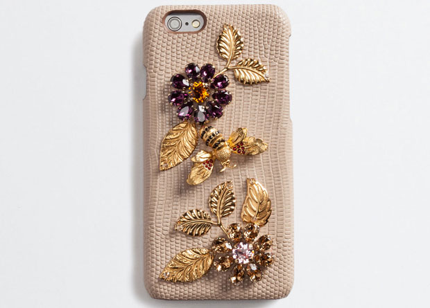 Dolce & Gabbana iPhone 6 cover iguana crystals bee