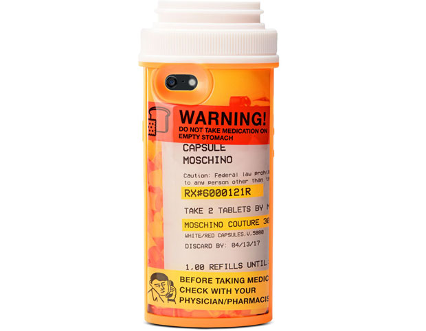 Moschino warning pills phone cover