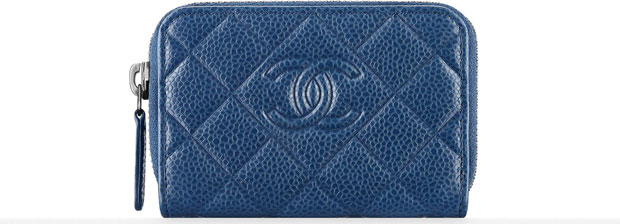 Chanel coin purse blue caviar