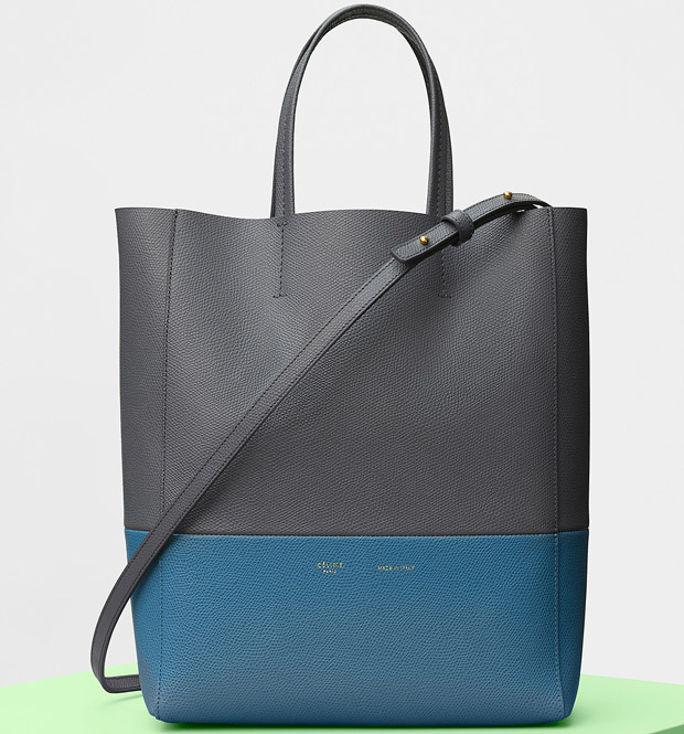 Céline tassen summer 2017 Small vertical Cabas Kohl washed blue