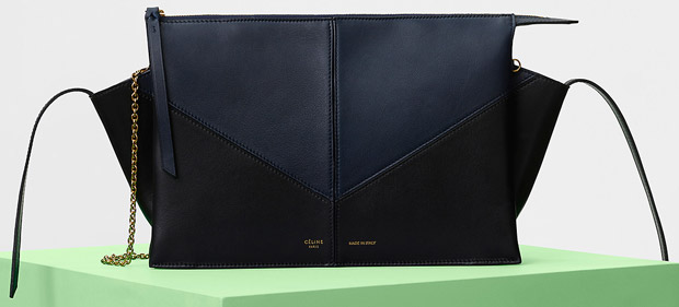 Céline tassen summer 2017 Tri-fold chevron clutch navy black
