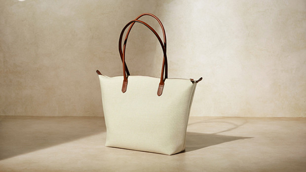Linjer the linen tote white