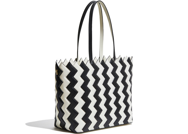 Salvatore Ferragamo x Sara Battaglia Bucket bag zigzag tote