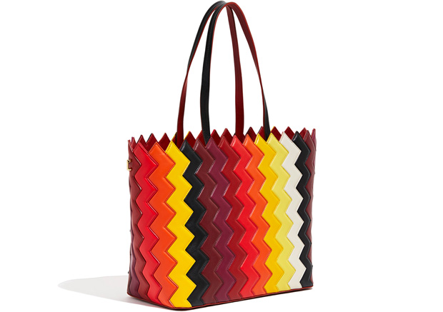 Salvatore Ferragamo x Sara Battaglia Bucket bag zigzag tote