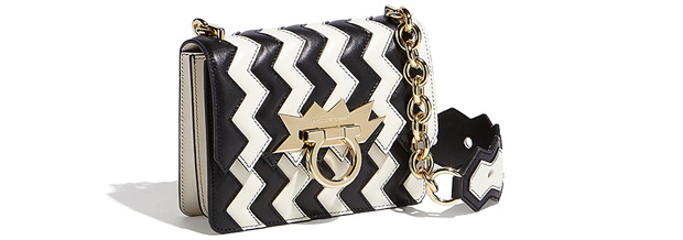 Salvatore Ferragamo x Sara Battaglia Bucket bag zigzag mini flap