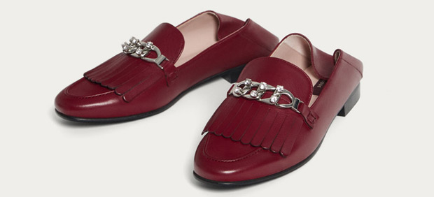 Uterqü loafers red