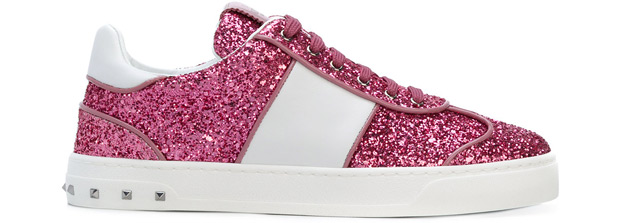 Valentino Flycrew sneakers glitter pink