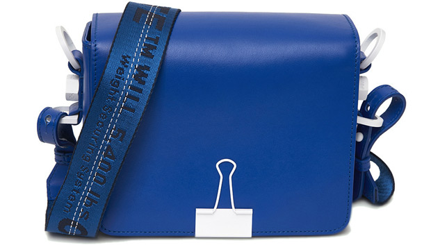 Off-White binder clip tas blue