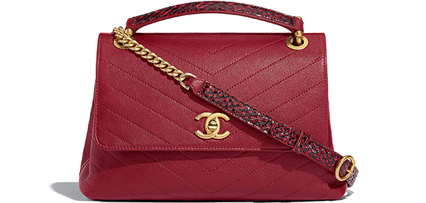 Chanel spring/summer pre-collection 2018 coco handle red python