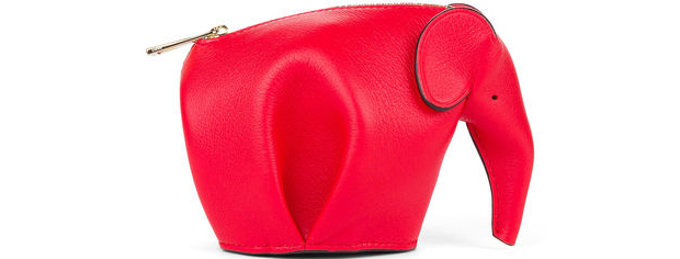 Loewe animals elephant coin purse red