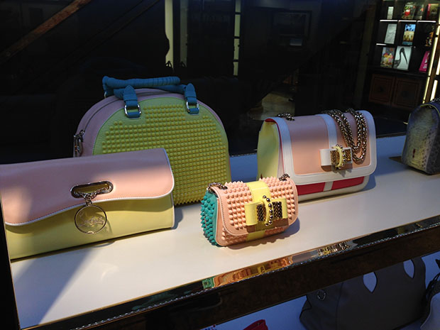 Christian Louboutin bags riviera clutch sweet charity panettone pastel Harrods