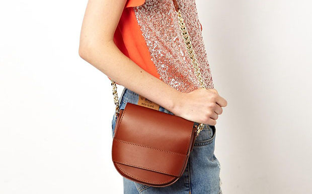 Asos croccbody cognac