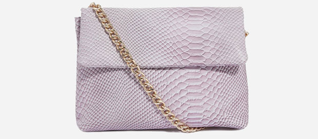 ASOS python printed lavender bag