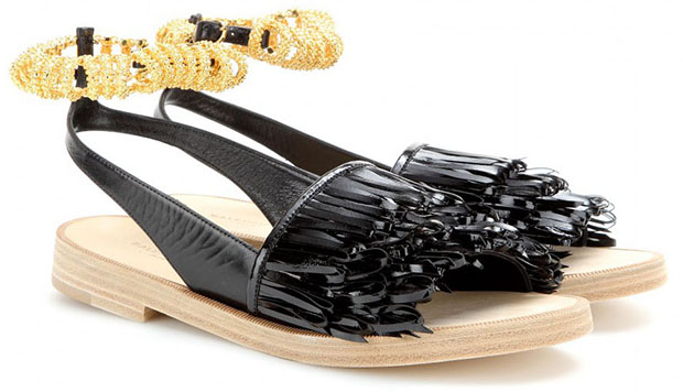 Balenciaga chain bubble fringe sandals