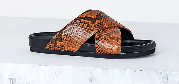 Céline python cross sandals