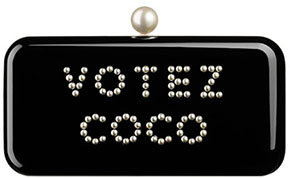 Chanel minaudiere clutch votez coco