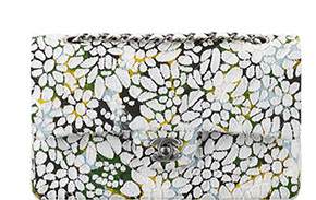 Chanel flap floral tweed