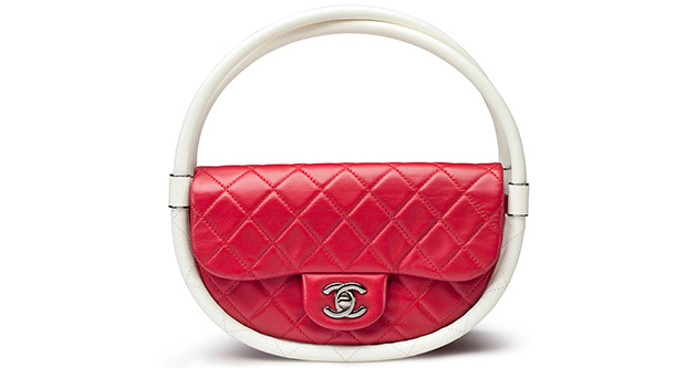 Chanel hoop bag red