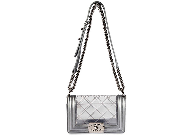 Chanel small boy bag clear