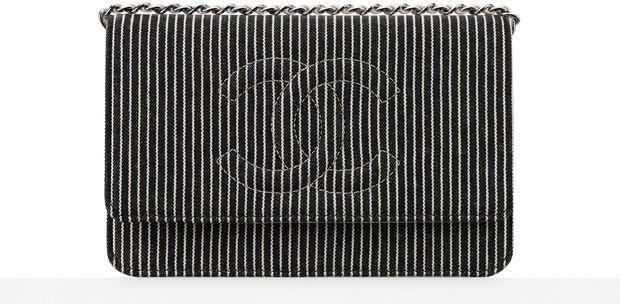 Chanel WOC striped denim
