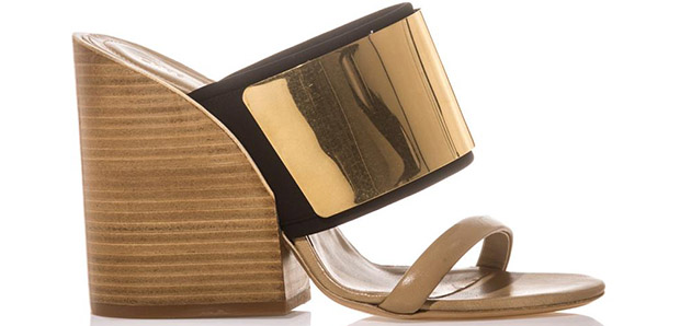 Chloé Celeste gold mules