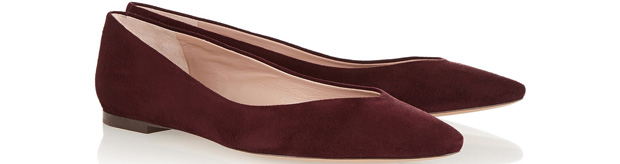 Chloé suede pointy flats