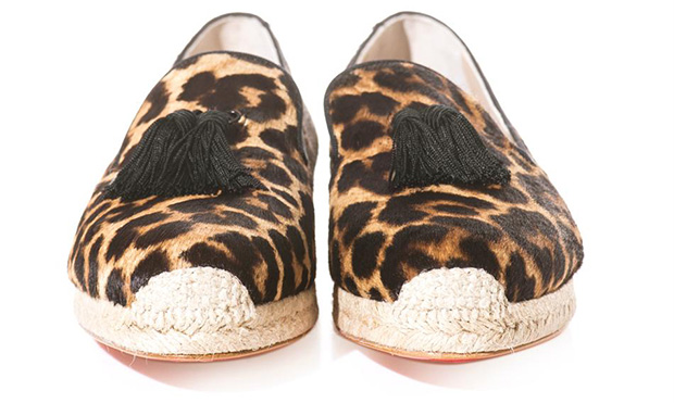 Christian Louboutin luipaardprint espadrilles