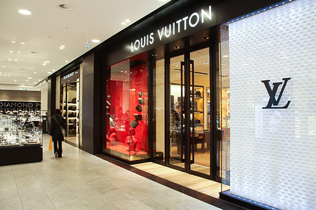 Winkelbeeld de Bijenkorf Louis Vuitton Shop