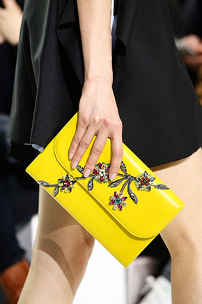 Dior RTW 2014 clutch yellow