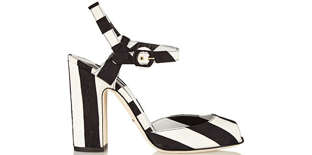 Dolce and Gabbana striped sandals