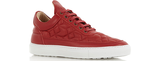 Filling Pieces sneaker rood quilted