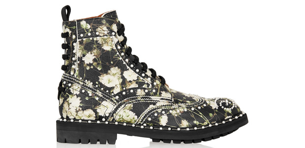 Givenchy boots floral pearls