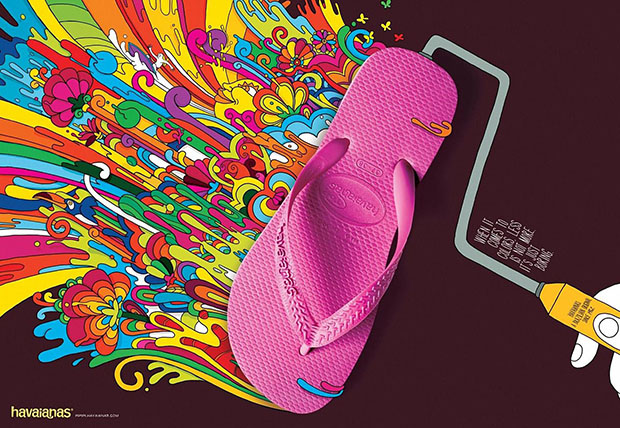 Havaianas pink flip flops