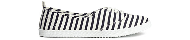 H&M gestreepte schoenen sneakers