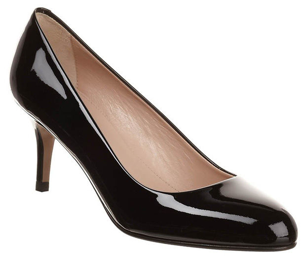 Hugo Boss Vayla patent black pumps