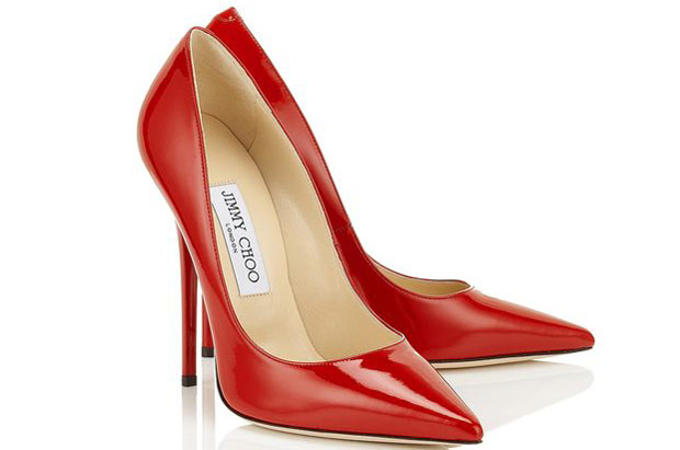 Jimmy Choo Anouk red patent courts