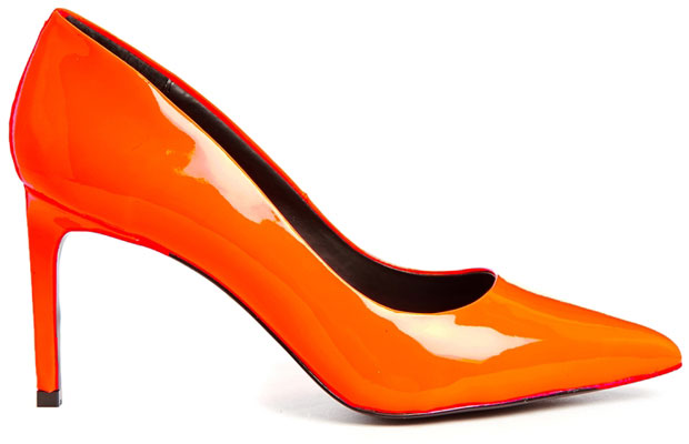 Kurt Geiger orange pumps