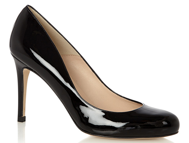 LK Bennett Stila black patent pumps