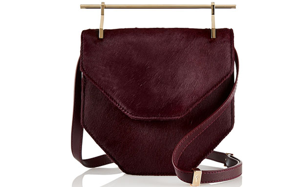 M2Malletier Amor Fati pony hair bordeaux