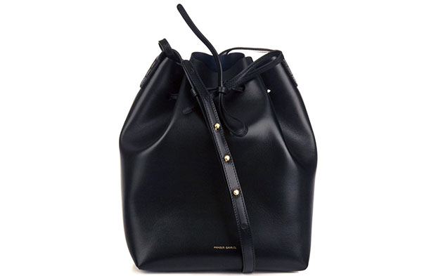 Mansur Gavriel bucket bag black blue