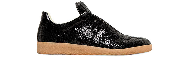 Martin Margiela glitter sneakers black