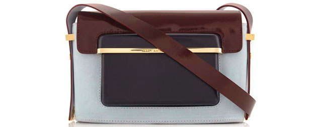 Mary Katrantzou MVK bag bordeaux blue